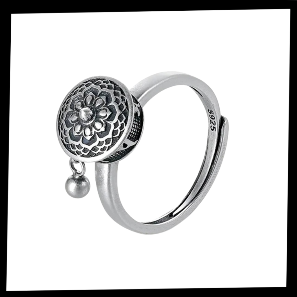 Spinnende buddhistisk mantra ring for kvinner - Ozerty