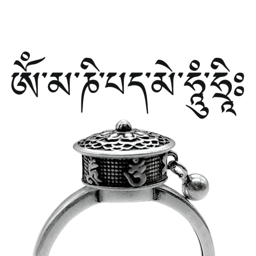 Spinnende buddhistisk mantra ring for kvinner - Ozerty