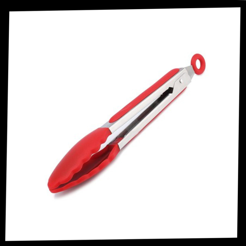 Grilltang i rustfritt stål med silikongrep - Ozerty