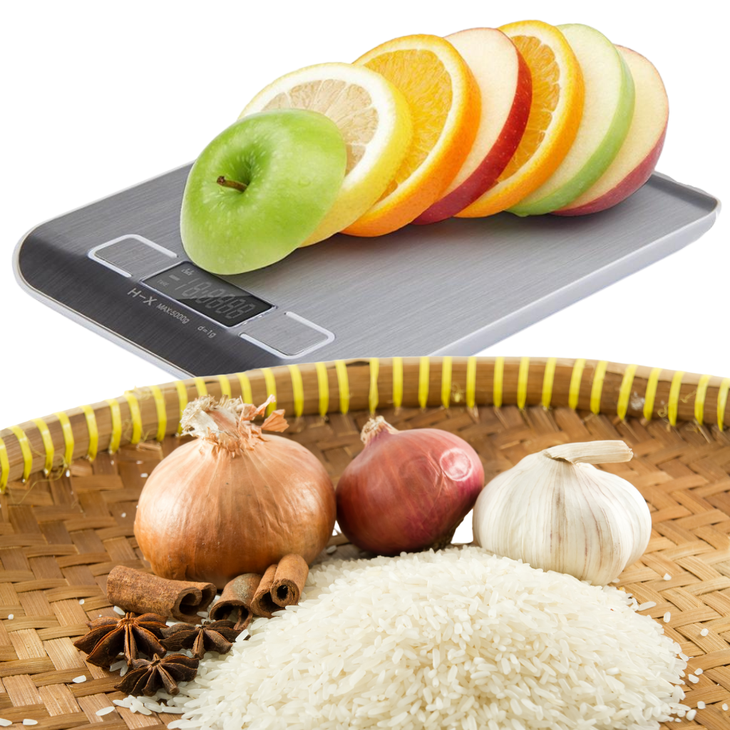 LCD digital kjøkkenvekt i rustfritt stål - Ozerty