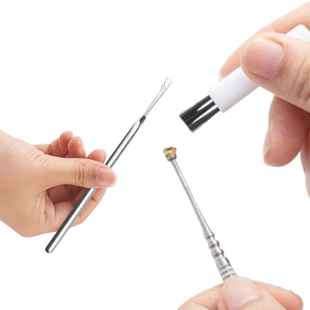 Verktøysett til rensing av ørevoks i rustfritt stål - Ozerty