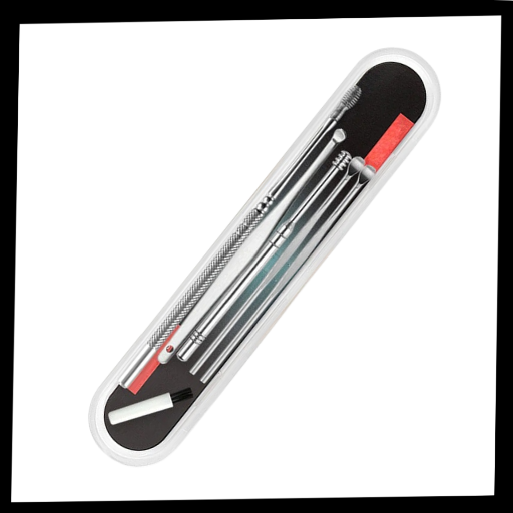 Verktøysett til rensing av ørevoks i rustfritt stål - Ozerty