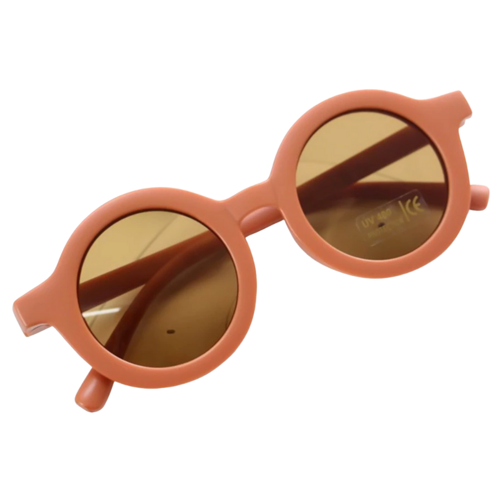 Round vintage sunglasses for children aged 1 to 5 years