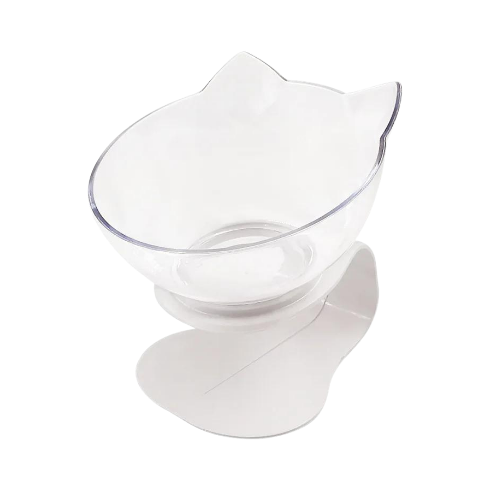 Forhøyet komfortskål for katter
-Gjennomsiktig/Singel - Ozerty