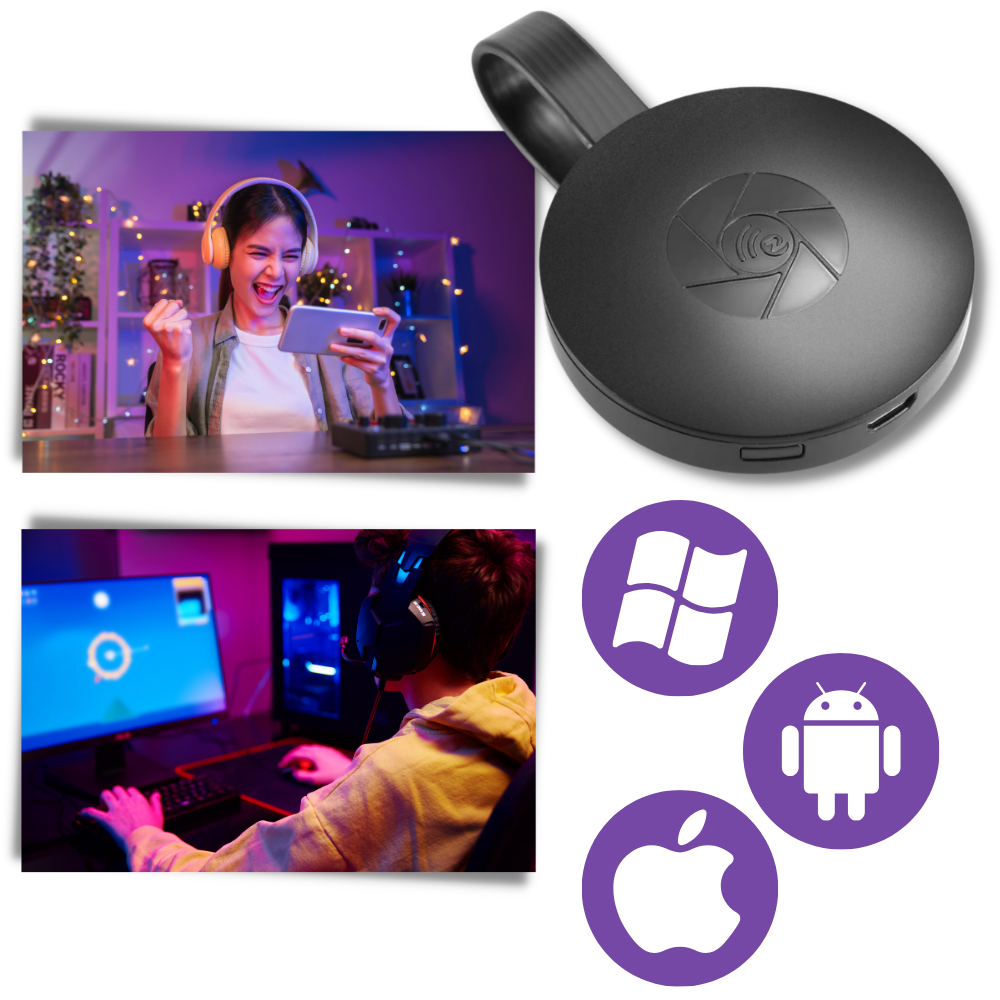 TV Stick HDMI-dongle for telefonprojeksjon
- Ozerty