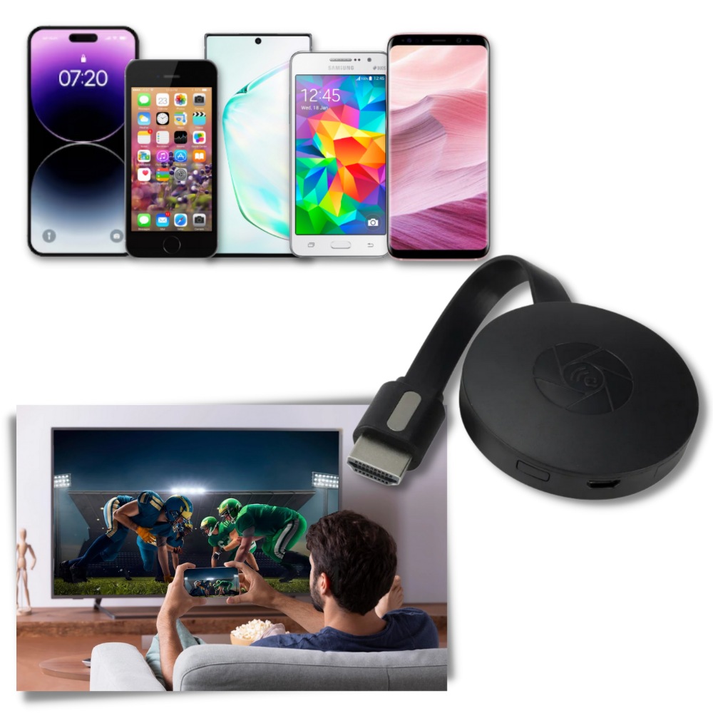 TV Stick HDMI-dongle for telefonprojeksjon
- Ozerty