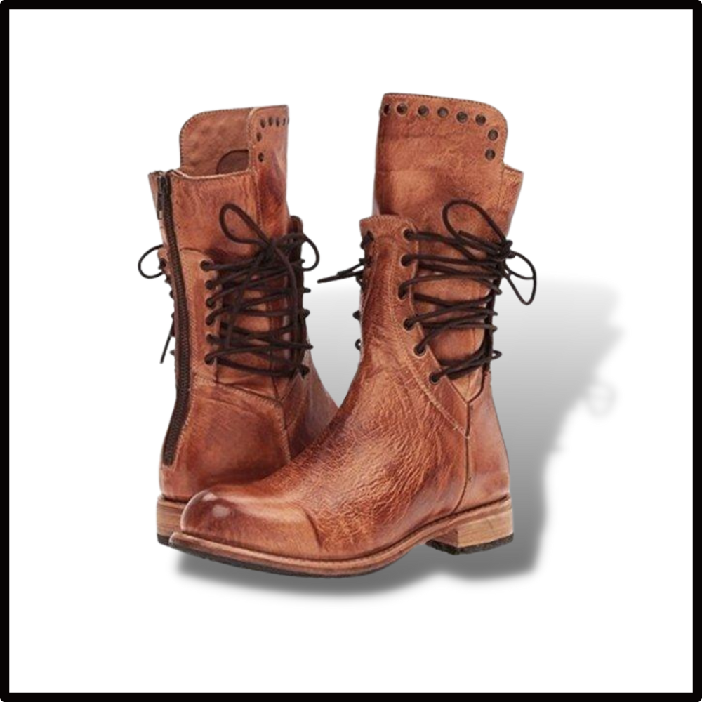 Vintage ankelstøvler i PU-lær
- Ozerty