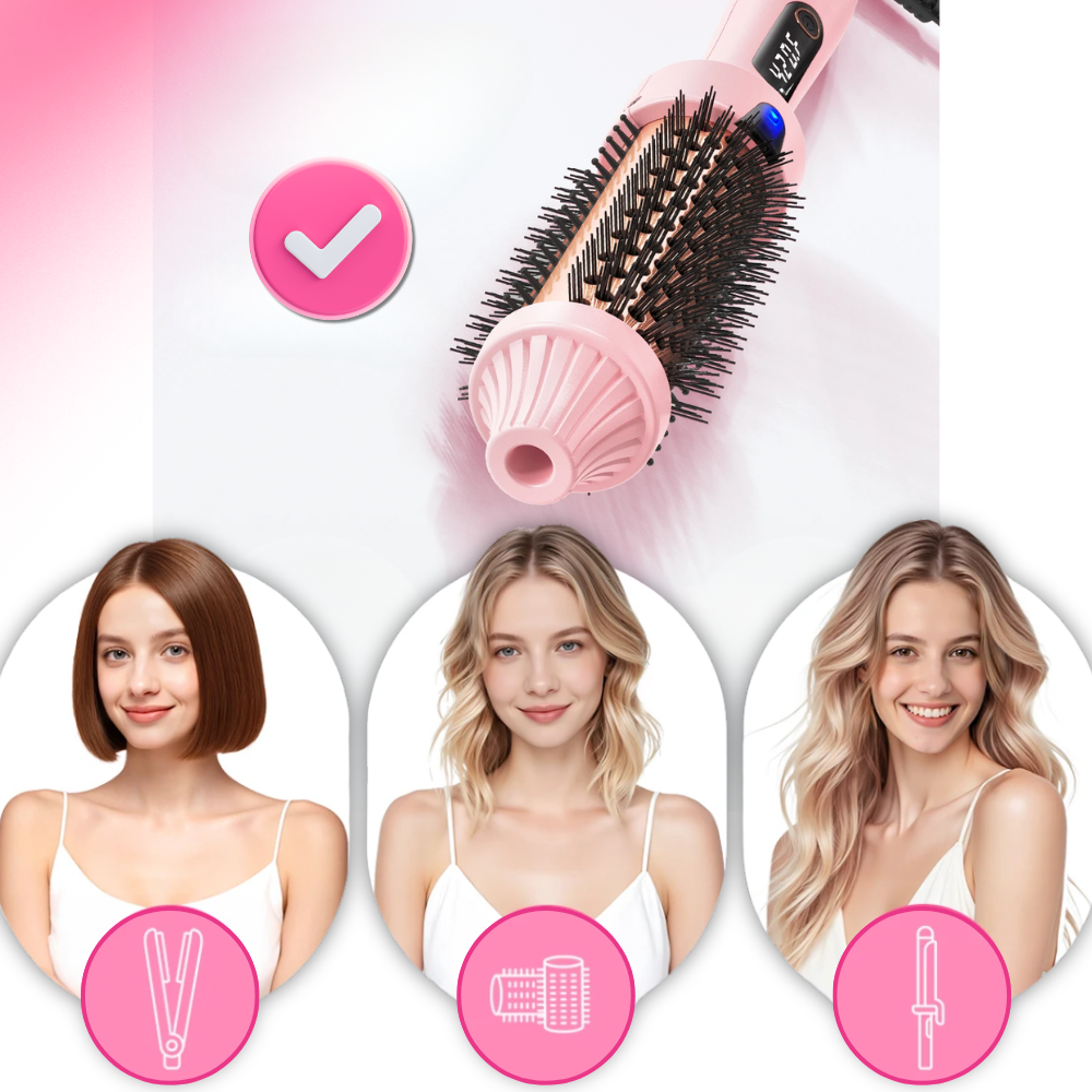 3-i-1 Oppvarmet Rund Børste - Ozerty