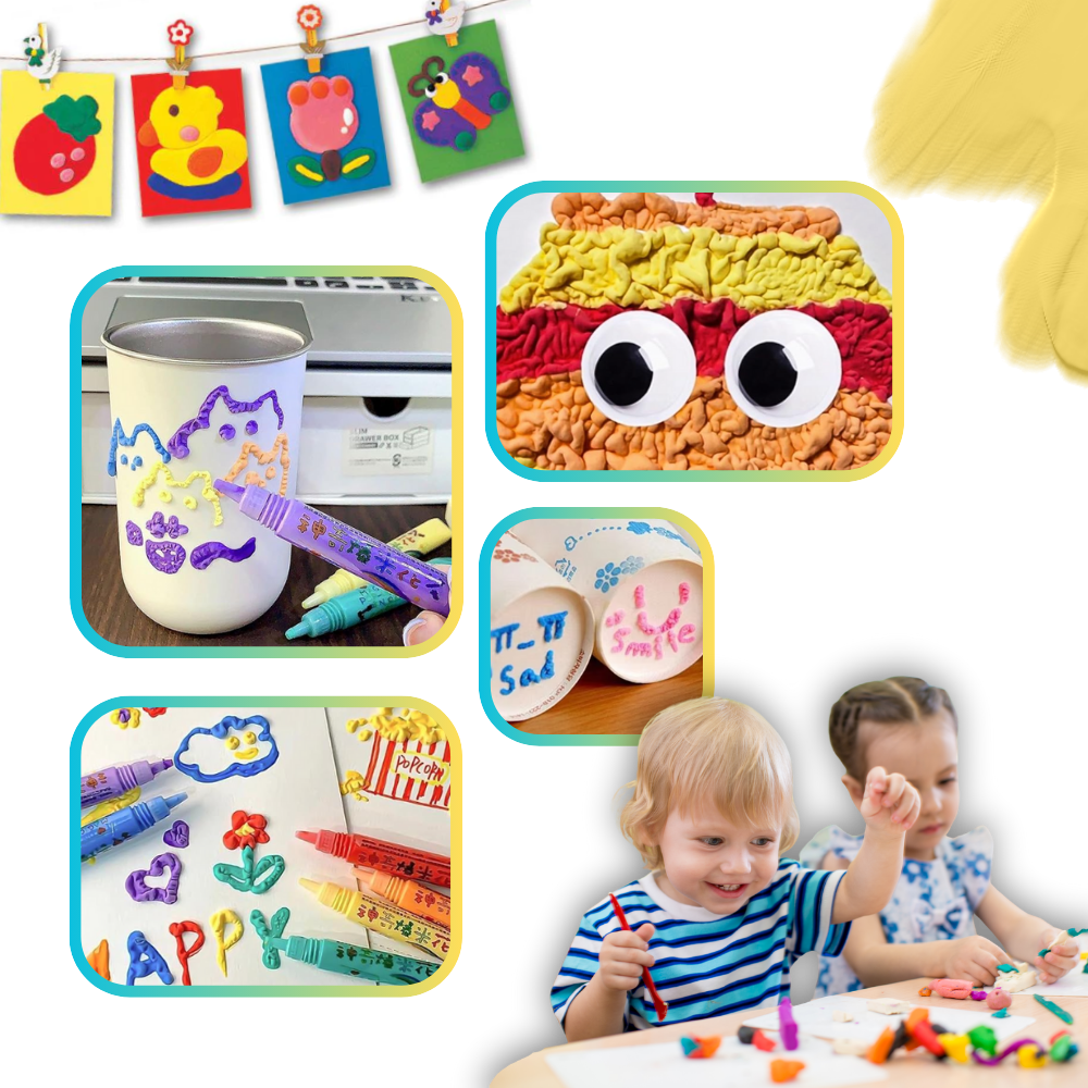 3D Puffy Boble Popcorn-Penn - Ozerty