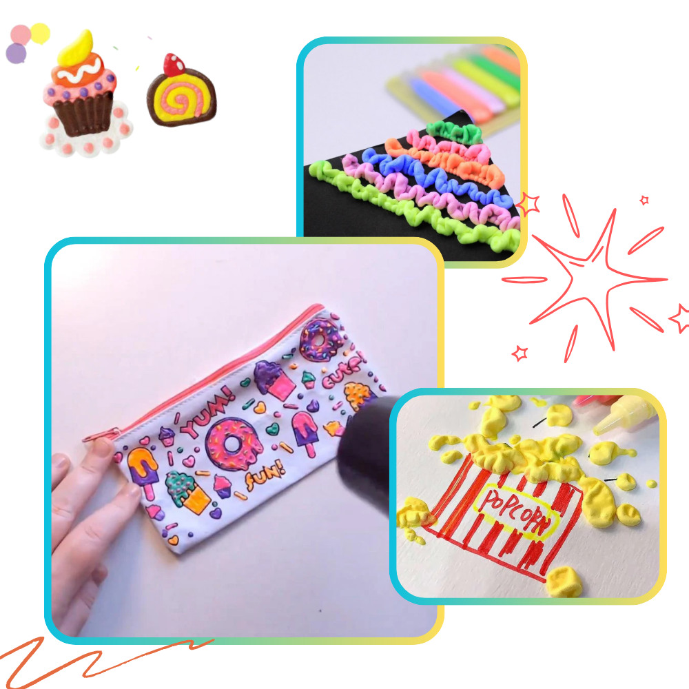 3D Puffy Boble Popcorn-Penn - Ozerty