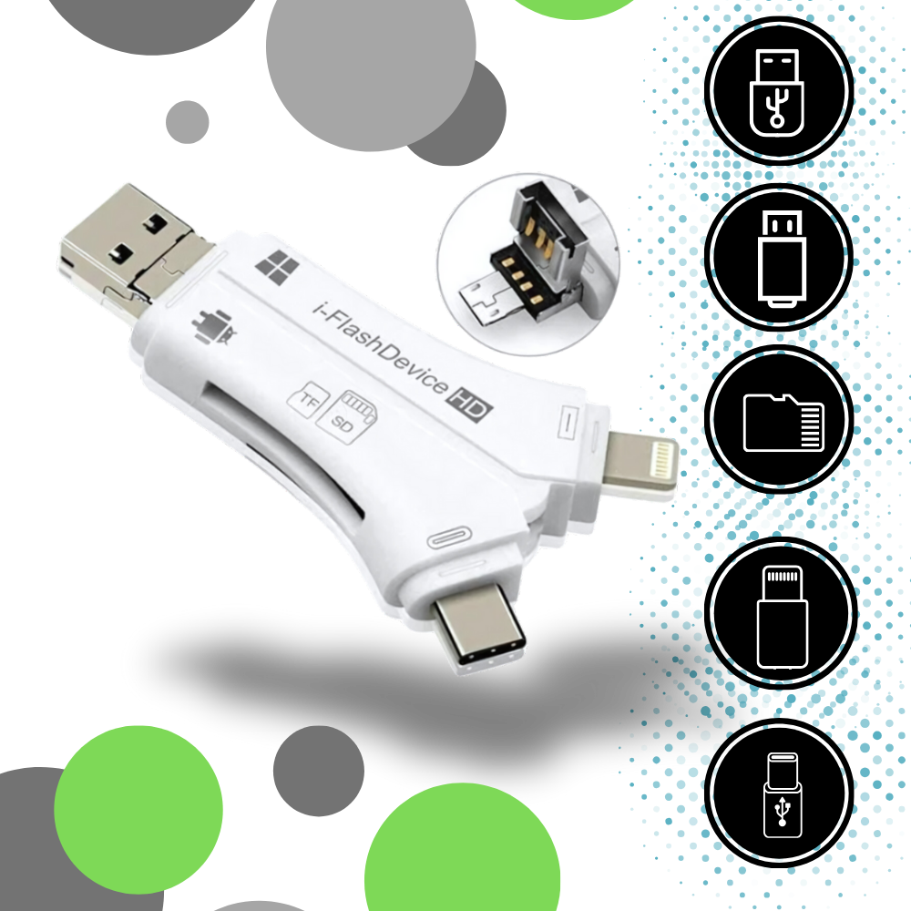 4-i-1 USB For Telefoner

 - Ozerty
