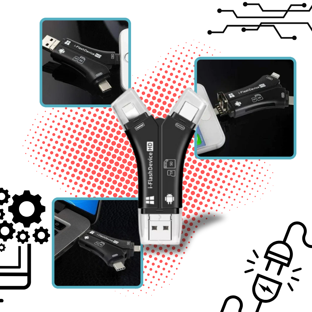 4-i-1 USB For Telefoner

 - Ozerty