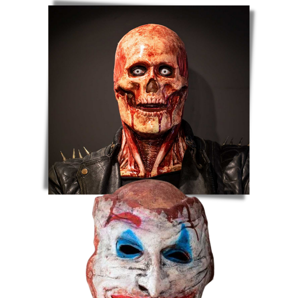 Realistisk dobbel halloween maske - Ozerty
