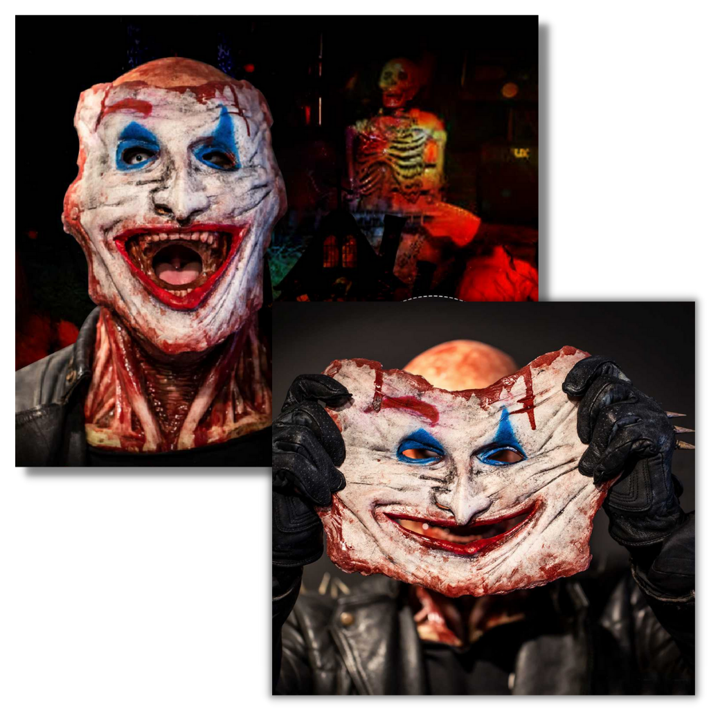 Realistisk dobbel halloween maske - Ozerty