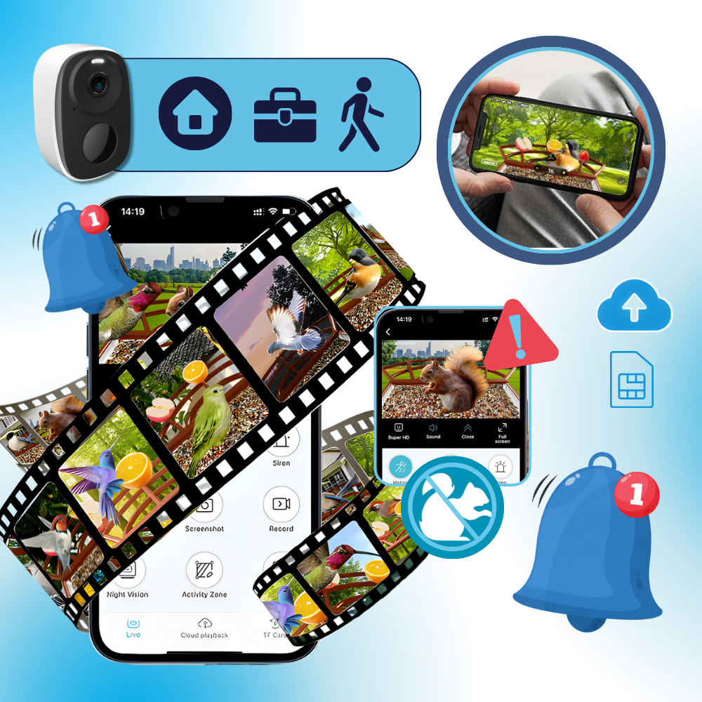 AI-Solcelledrevet Fuglemater - Ozerty