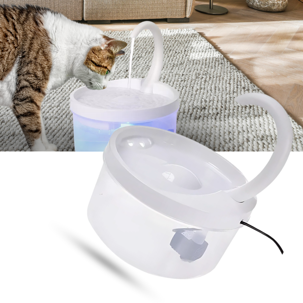 Automatisk vannfontene for katt med LED-lys - Ozerty