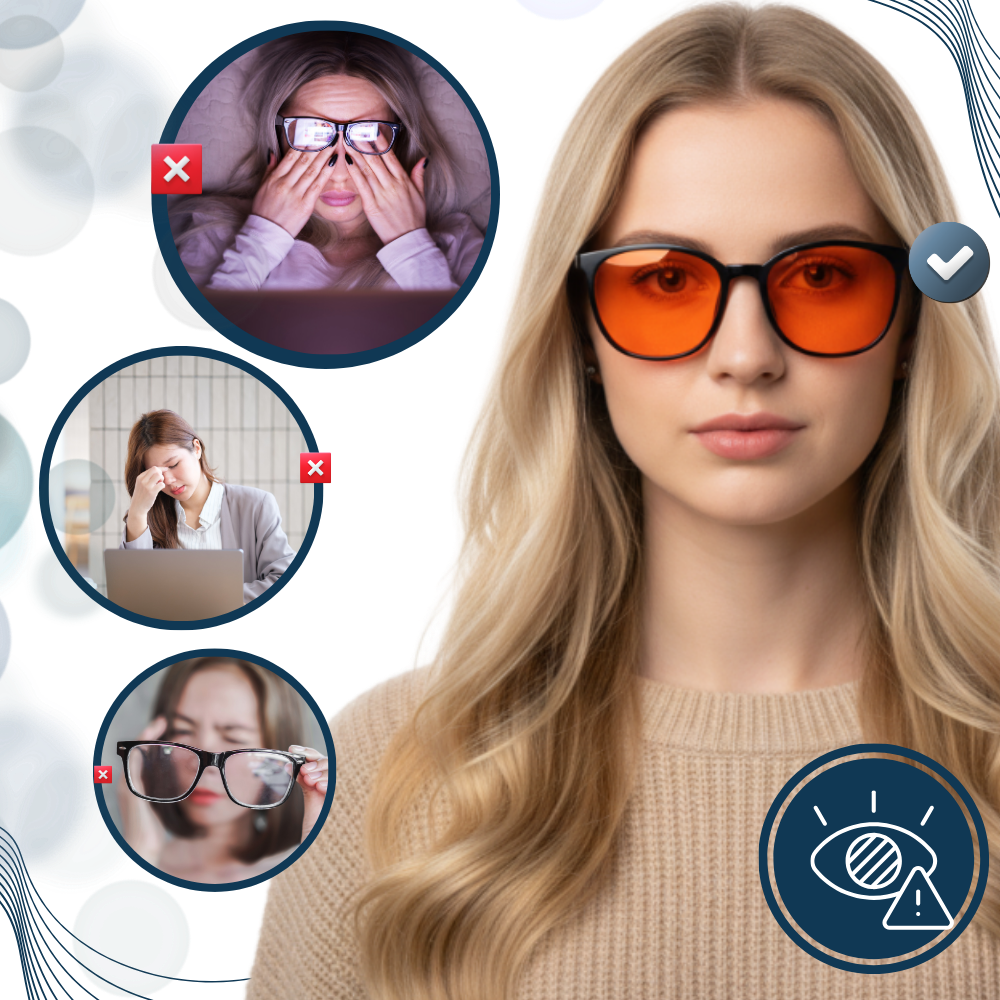 Røde Briller med Blåttlysfilter - Ozerty