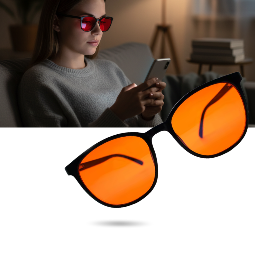Røde Briller med Blåttlysfilter - Ozerty