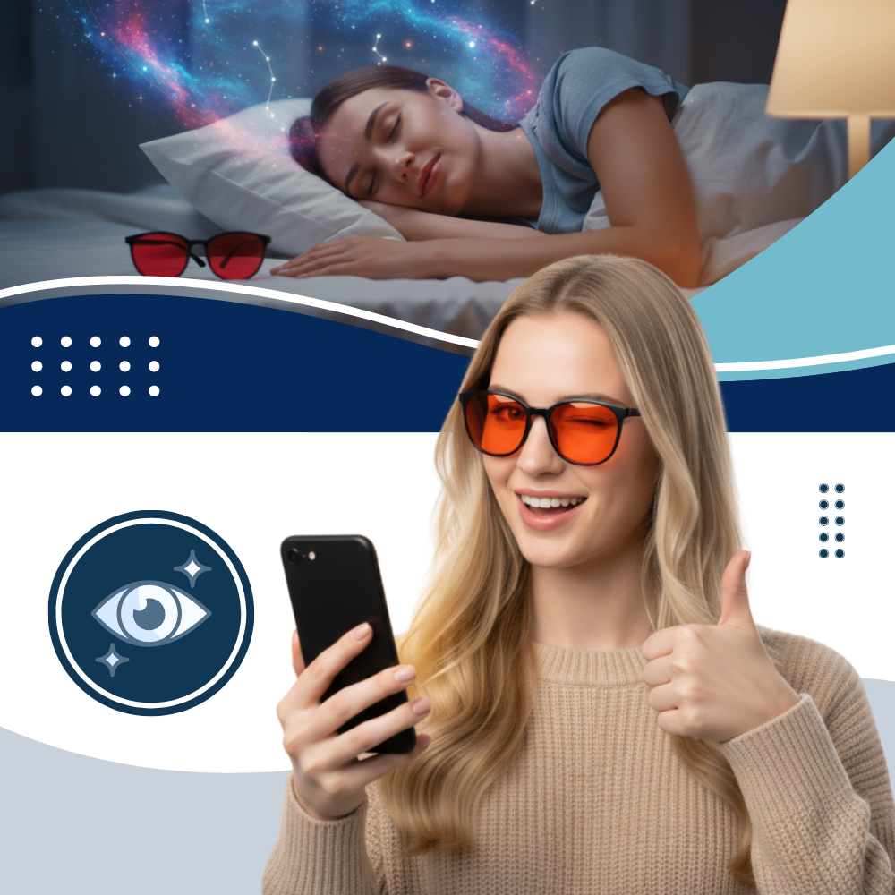 Røde Briller med Blåttlysfilter - Ozerty