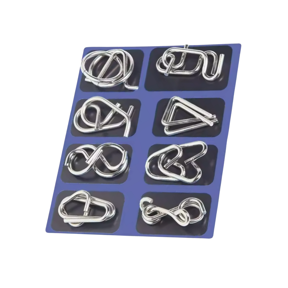 Hjernetrim-Låspuslespill -Blå - Ozerty