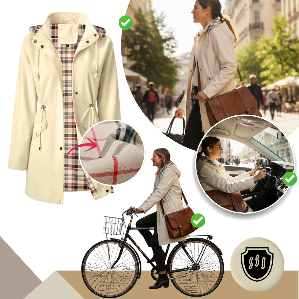 Elegant og Vanntett Trenchcoat - Ozerty