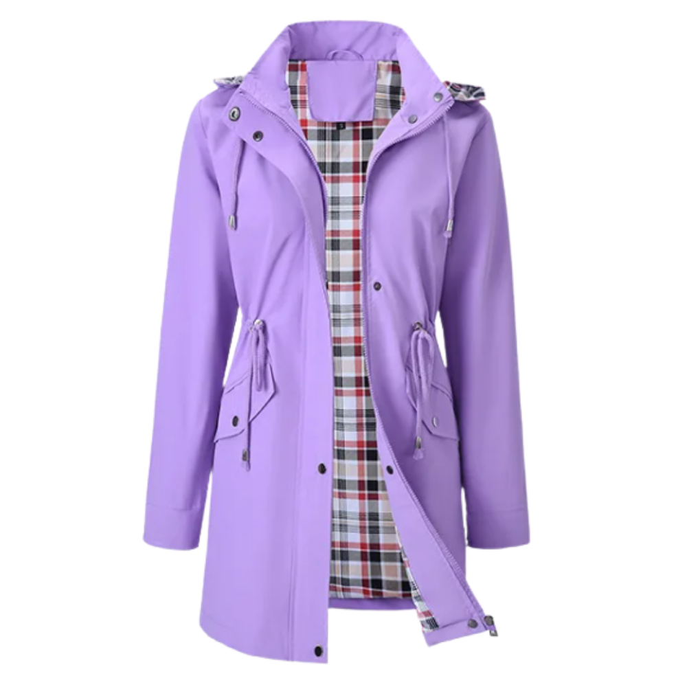 Elegant og Vanntett Trenchcoat -Lilla - Ozerty