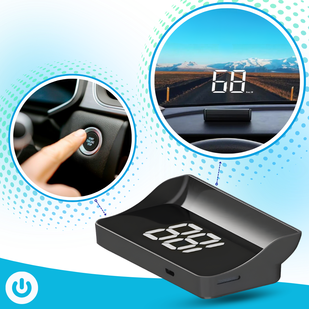 Klar og Intuitiv Speedometer-Projektor Til Frontruten - Ozerty