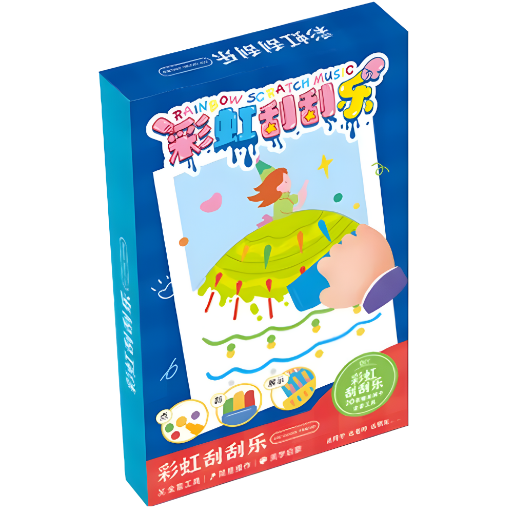 Fargerik Squeegee-Kunstmaling -Blå - Ozerty