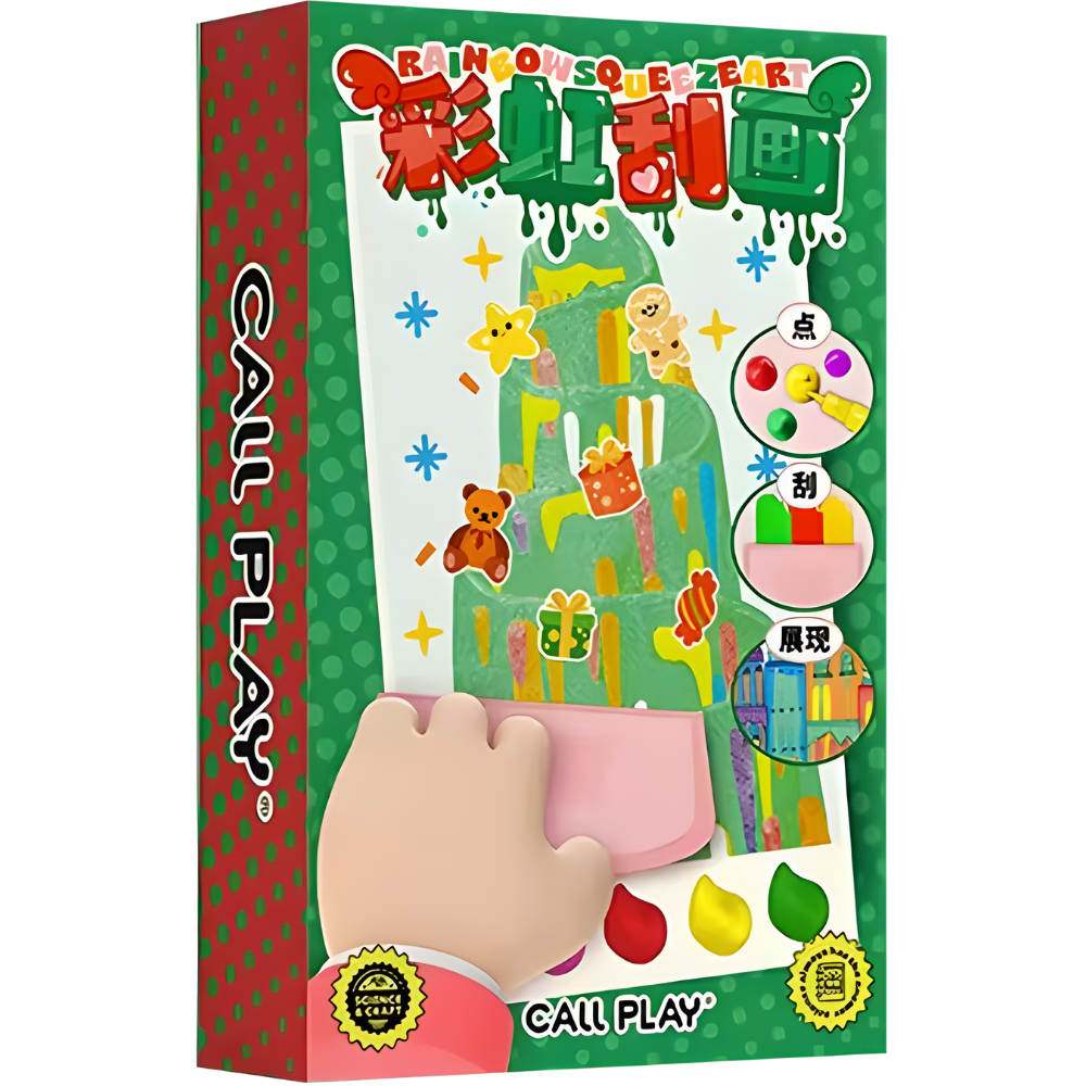 Fargerik Squeegee-Kunstmaling -Grønn - Ozerty