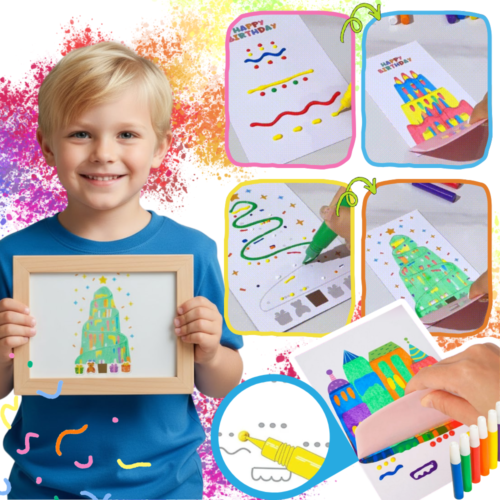 Fargerik Squeegee-Kunstmaling - Ozerty