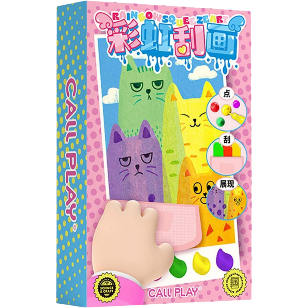 Fargerik Squeegee-Kunstmaling -Rosa - Ozerty