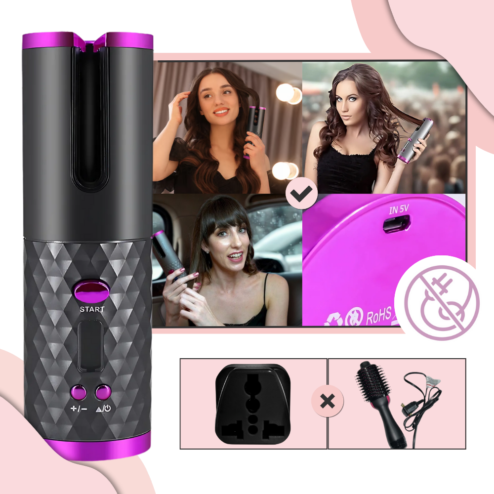 Trådløs Luxe Krølltang - Ozerty