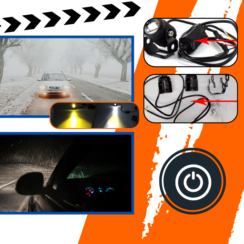 Motorsykkellykt Med Dobbelt Lys - Ozerty