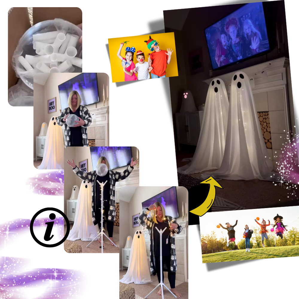 Uhyggelig Halloween Spøkelseslys - Ozerty