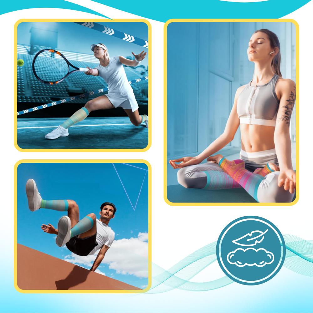 Elastiske Åpen-Tupp-Kompresjonssokker - Ozerty