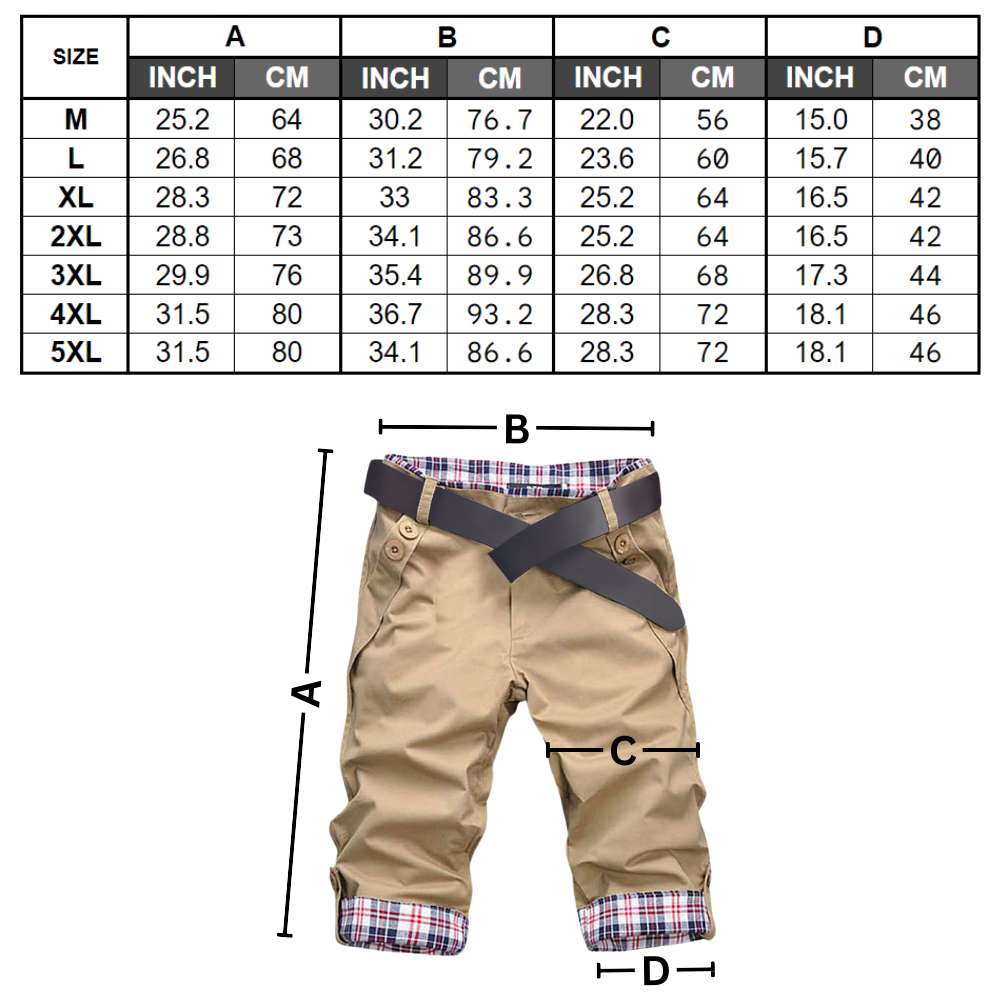 Elegant Cargo Shorts for menn

 - Ozerty