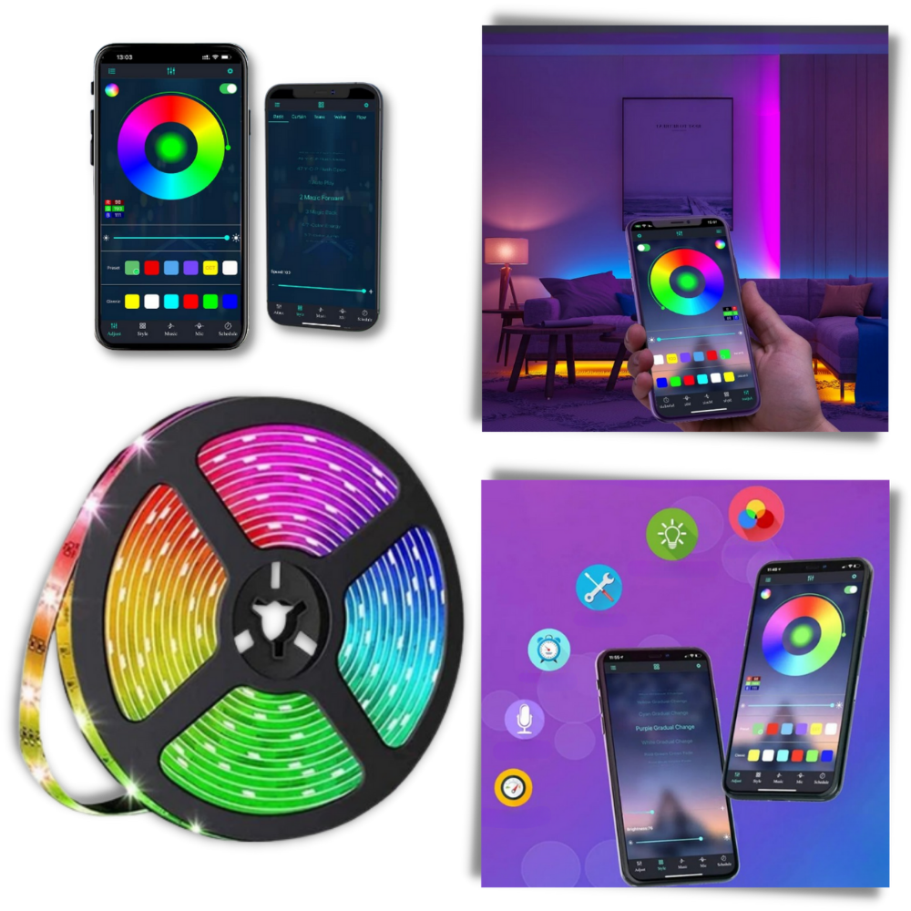 Energieffektiv RGB LED-strips

 - Ozerty