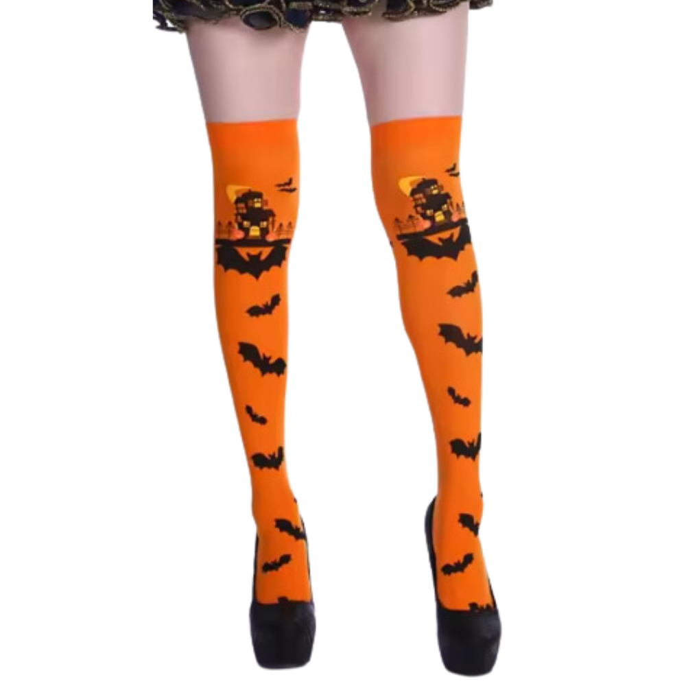 Halloween Kompresjonssokker med Festlig Design

 -Ravfarget Flaggermus - Ozerty