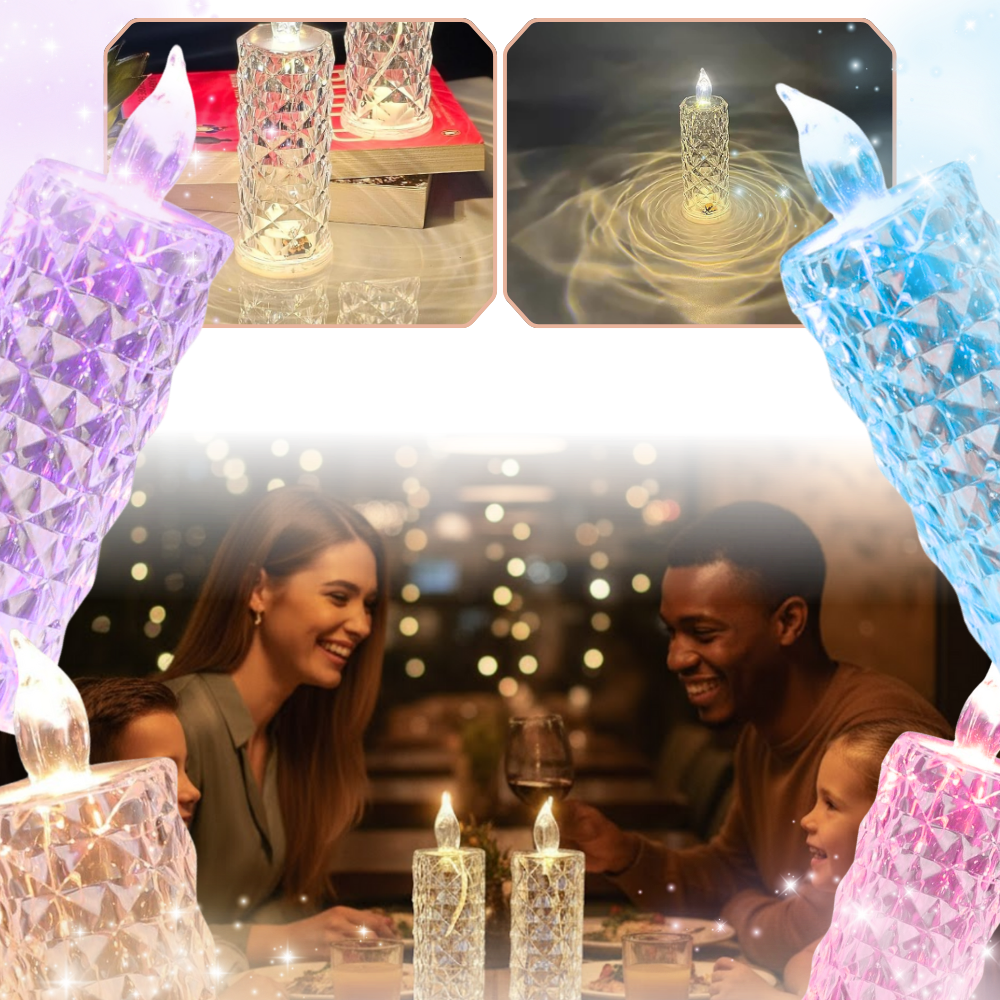 Flammeløs Krystall Lampelys - Ozerty