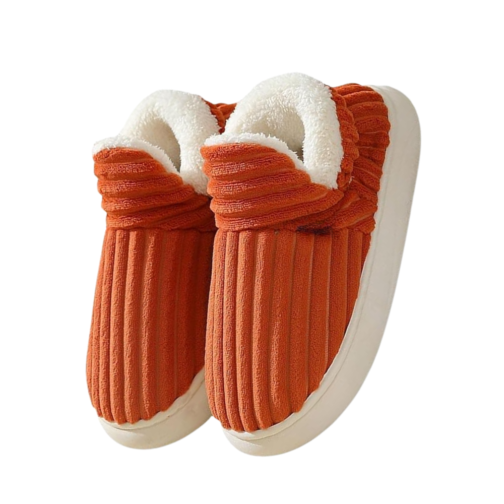 Fluffy Hjemmetøfler I Plysj -Oransje - Ozerty