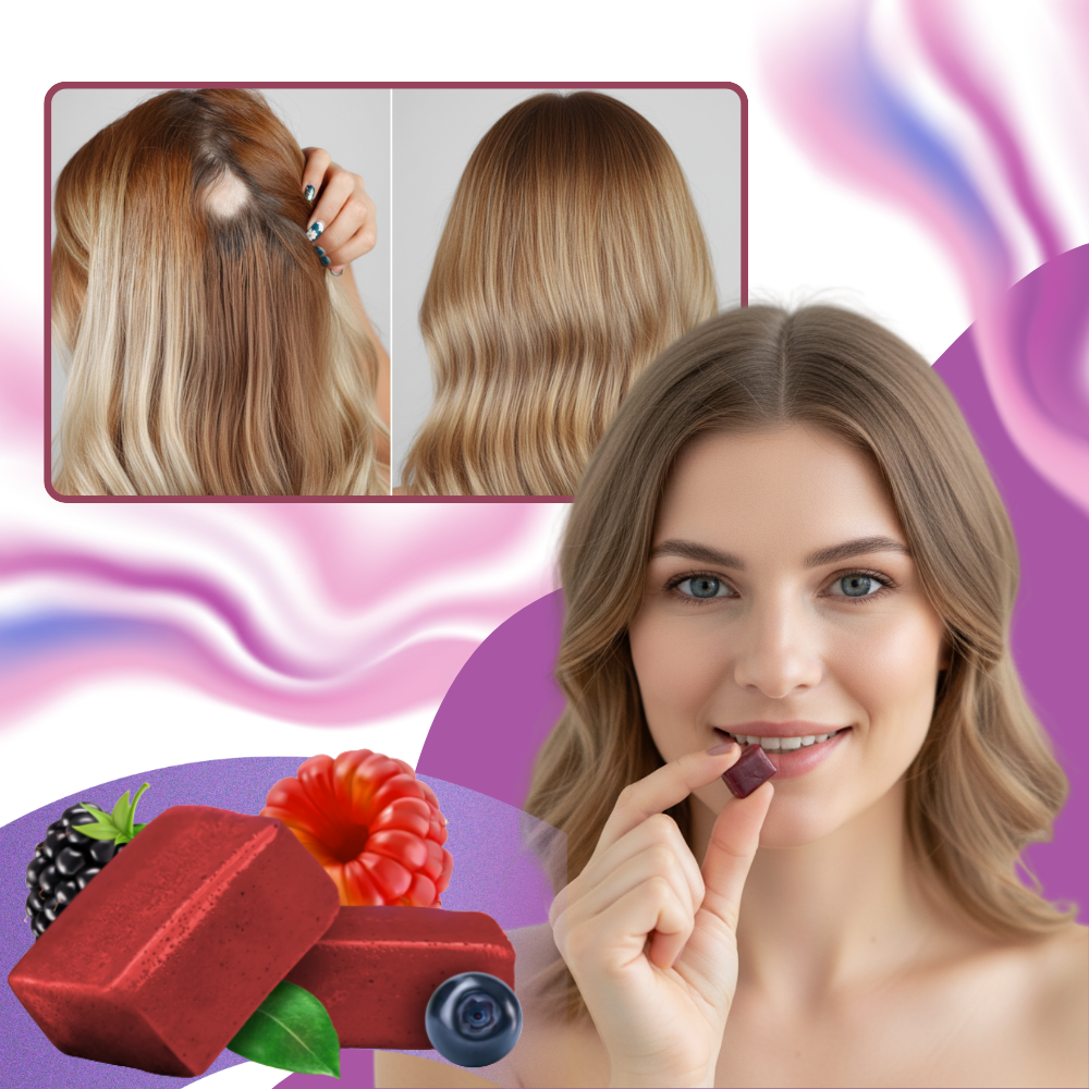 Fruktig Biotin-Vingummi for Håret - Ozerty