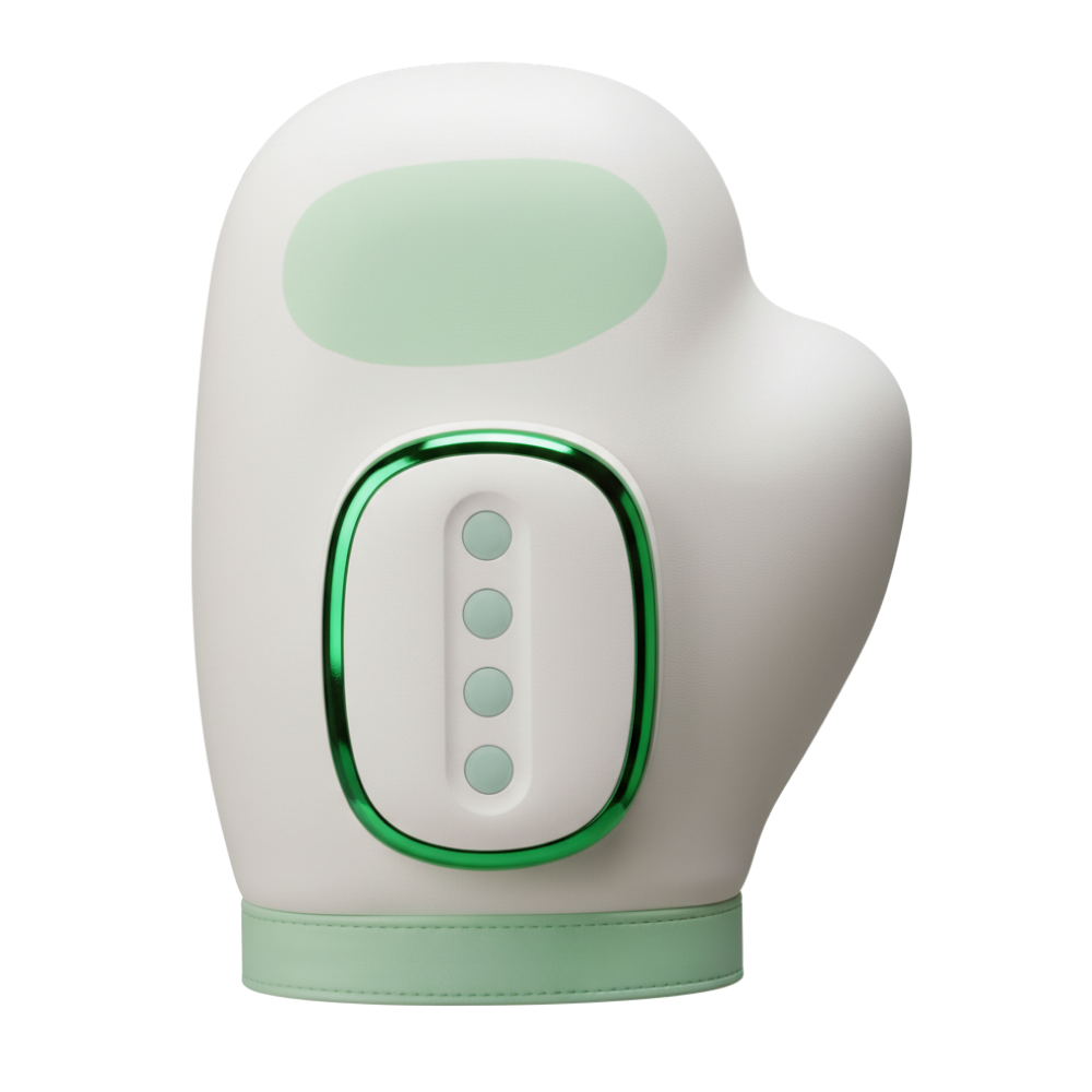 Massasjehanske med Varmekompresjon -Grønn - Ozerty