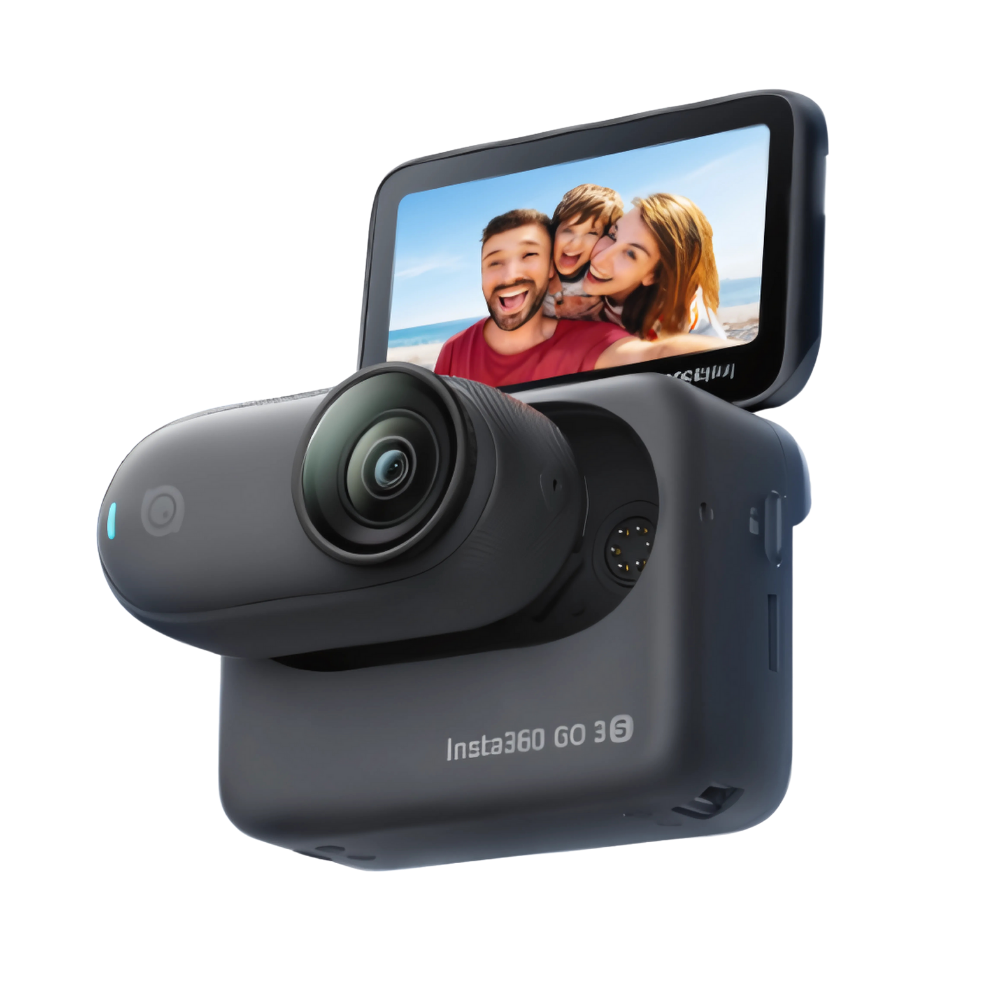 Insta 360 Håndfritt Kamera Med Magnetisk Montering  -Midnatt Sort - Ozerty
