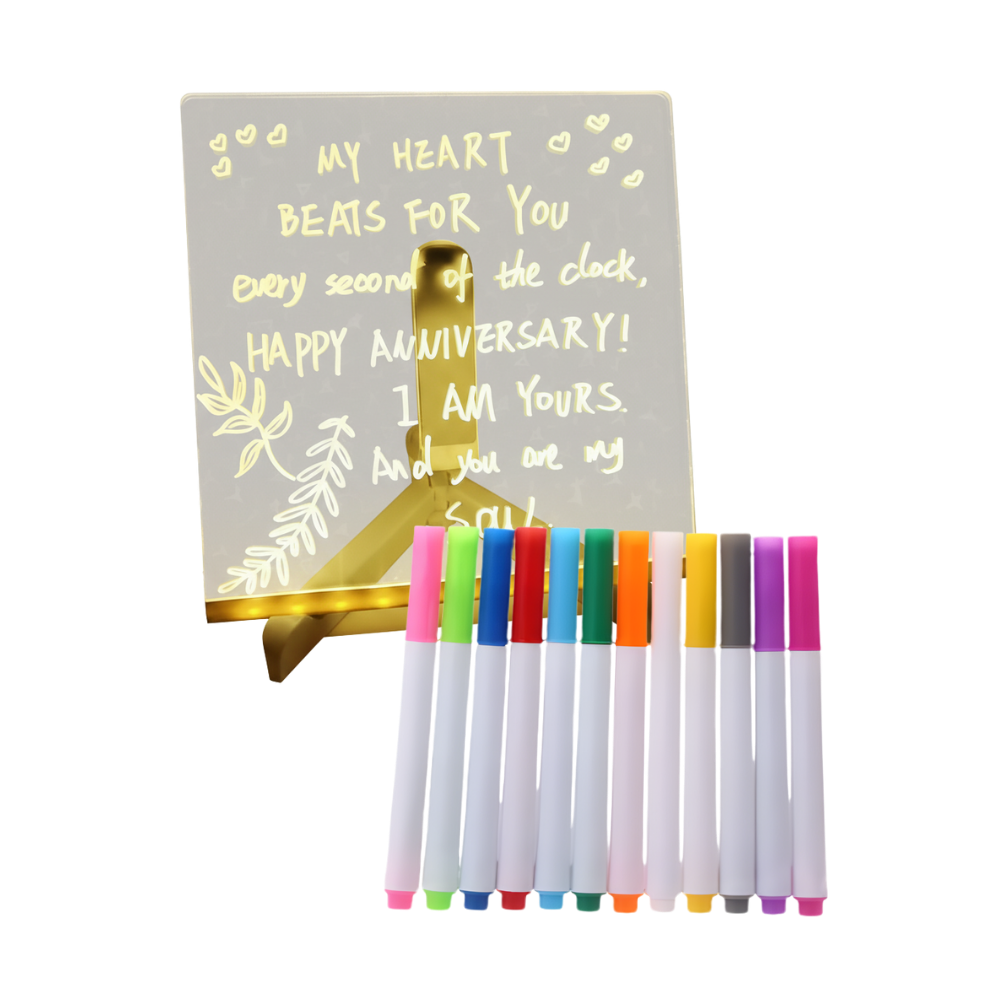 Fascinerende LED-Notatbrett -15 x 15 cm - Ozerty