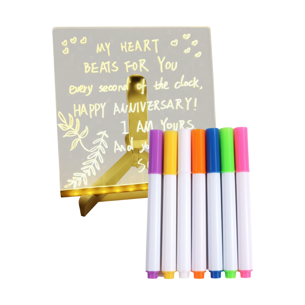 Fascinerende LED-Notatbrett -15 x 15 cm - Ozerty