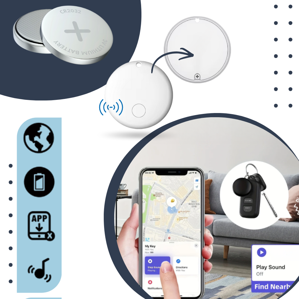 Smart Mini Nøkkelsporer - Ozerty