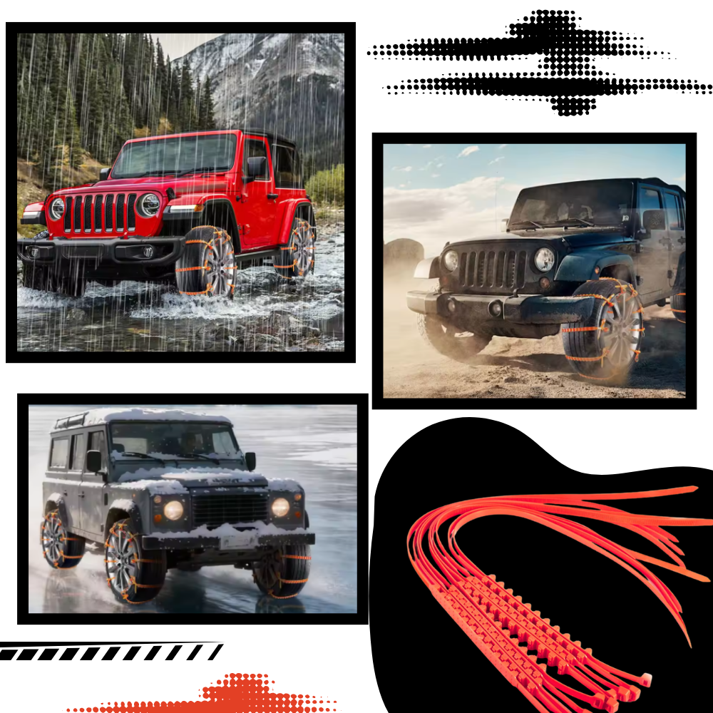 Nylon-Snøfeste til Dekk - Ozerty