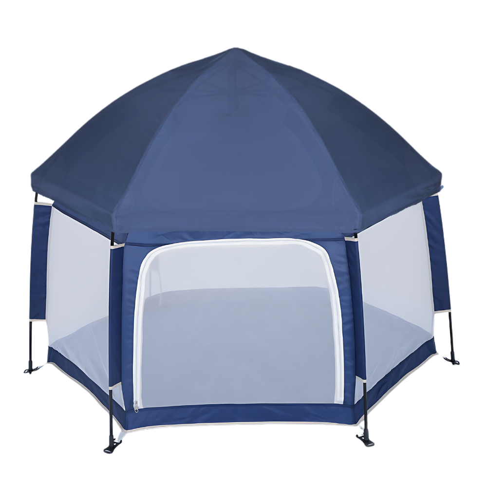 Pop-up netting-lekegrind for barn