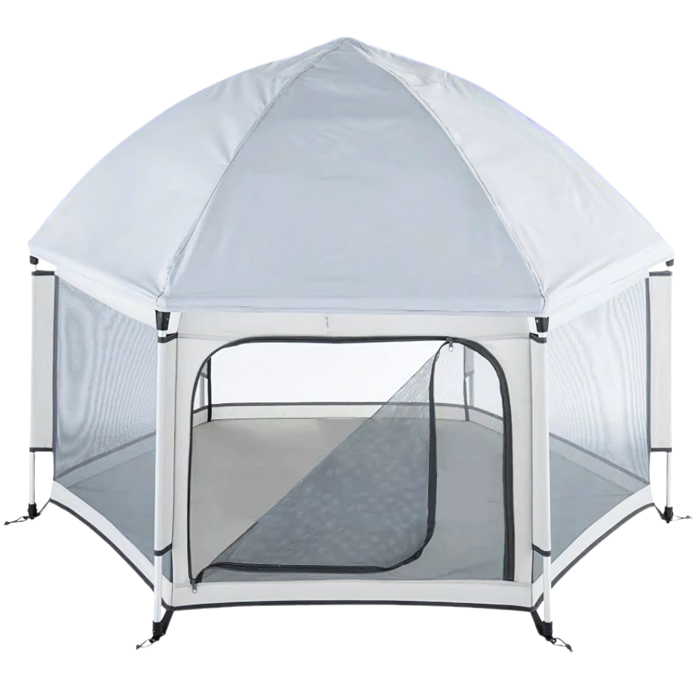 Pop-up netting-lekegrind for barn