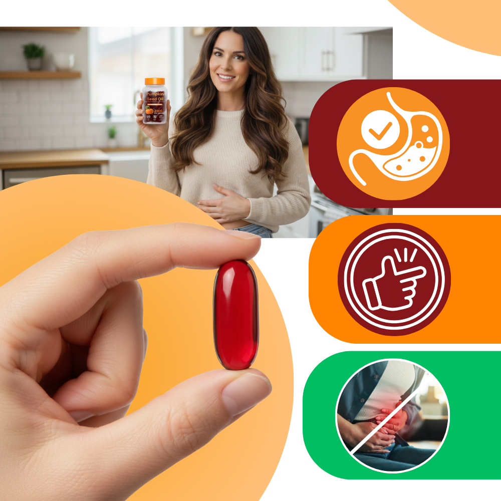 Gresskarfrøolje i Myke Kapsler - Ozerty